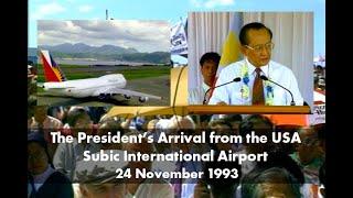 The President’s Arrival from the USA, Subic International Airport | 24 November 1993