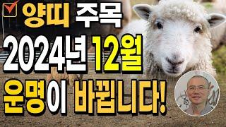 2024년 12월! 양띠 운명이 완전히 바뀝니다! 충격적인 운세 대공개 [운곡스님의 점찰이야기]