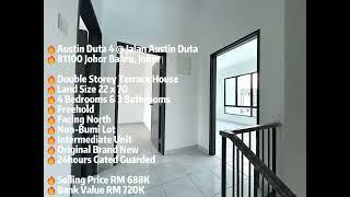 Austin Duta 4 @ Johor Bahru Double Storey Terrace 22x70 Original Brand New G&G