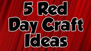 5 Red Day Craft Ideas | 5 Red Day Activity | Easy Paper Craft | Red Paper Craft Ideas |