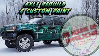 Grand Cherokee WJ axle rebuild-Pinion Bearing-Aussie Locker-Custom Paint-Cartoon Car-Manga