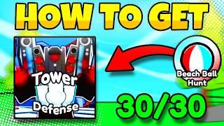 How To Find ALL 30 Beach Balls in Toilet Tower Defense (FREE UGC)