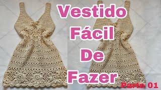 (VESTIDO)em CROCHÊ verão 2022 -parte 01- #vestidodecroche #crocheparainiciantes