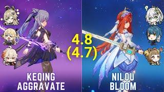 Keqing Aggravate & Nilou Bloom - Genshin 4.8 (4.7) Spiral Abyss Floor 12