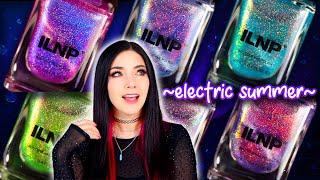 Magnetic Holo Sparkle?! ILNP Electric Summer Nail Polish Swatches and Review || KELLI MARISSA