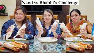 Shawarma Challenge Nand & Bhabhi's | Iqra | Sahiba | Momina Ali | Who's Winner? | Stitch By Asfa