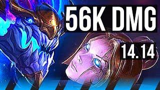 AURELION SOL vs ORIANNA (MID) | 56k DMG, 700+ games, Godlike | EUNE Grandmaster | 14.14