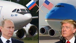 Presidential Planes from Russia and the United States - Vladimir Putin and Donald Trump Russia X USA
