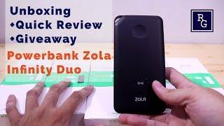 Giveaway Time - Unboxing dan Quick Review Powerbank Zola Infinity Duo
