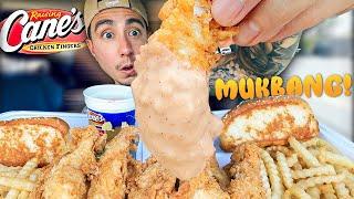 EATING RAISING CANES FRIED CHICKEN TENDER MUKBANG