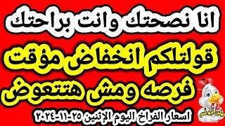 اسعار الفراخ البيضاء اليوم اسعار الدواجن اليوم الاثنين ٢٥- ١١- ٢٠٢٤ جمله وقطاعي في المحلات في مصر