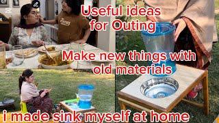 Useful ideas for outing | make new things with old materials | homemade sink #usefulideas