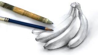 How to Draw a Bunch of Bananas with Pencil the Easy Way