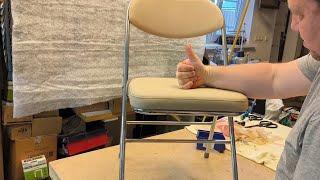 Перетяжка и ремонт складных стульев. Chair repair.