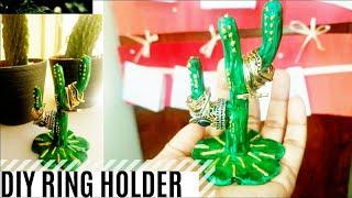 DIY RING HOLDER l Cactus ring holder .