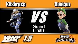 WNF 1.5 - NIPS | K9sBruce (Sheik) Vs. SCB | ConCon (Luigi) Grand Finals - Smash Wii U