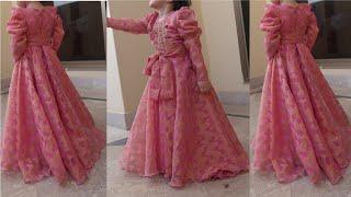 How To Make Princess Maxi Long Baby Frock.