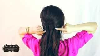  CUTE HAIR-BUN HALF-UP HAIRSTYLE TUTORIAL FOR MEDIUM LONG HAIR | Everyday UPDO Peinados