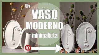 FAÇA VC MESMO UM VASO MODERNO MINIMALISTA | MANUALIDADES DA MÁRIS