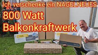 Ich verschenke ein 800 Watt Balkonkraftwerk (NAGELNEU) mit Hoymiles HMS 800 + bifalialen PV-Modulen