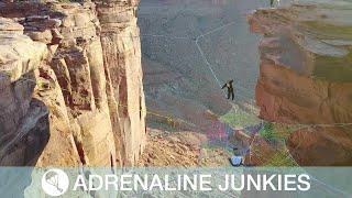 Incredible Slackline Wedding Above Canyon