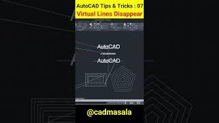 07 : Solve the problem of virtual line appears & disappears during zoom in and out in AutoCAD