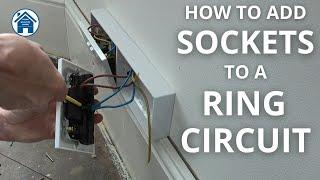 How to ADD SOCKETS to a RING CIRCUIT. WAGOBOX & WAGO connectors. How to wire a double socket!