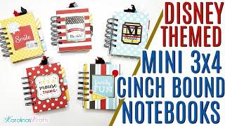 Mini Journals Project Share using Disney Paper Collections & Cinch Machines, Mini Notebooks