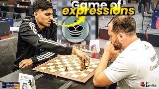 Don't miss the expressions at the end | Wadim Rosenstein vs Mihir Shah | World Rapid Team 2024