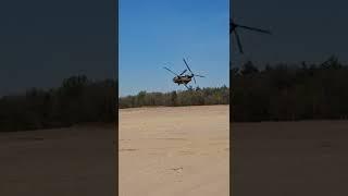 Low flyby of this RNLAF CH-47F Chinook at the training area.