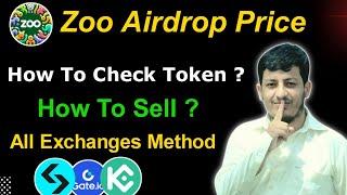 Zoo Airdrop Price Prediction || How to sell Zoo Token