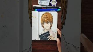 Draw light yagami (kira) #deathnote #kira #lightyagami #drawing #asmr