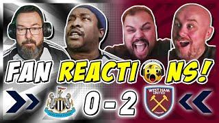 NEWCASTLE & WEST HAM FANS REACTION TO NEWCASTLE 0-2 WEST HAM | PREMIER LEAGUE FAN REACTIONS