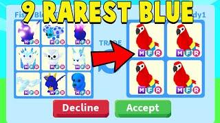 Trading the 9 RAREST BLUE PETS in Adopt Me!