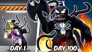 I Survived 100 Days as VENOM in Hardcore Minecraft!