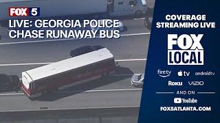 LIVE: Police chase hijacked bus in Georgia