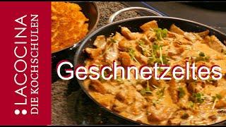 Hähnchen-Geschnetzeltes Zürcher Art in 10 Minuten fertig | La Cocina