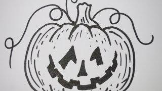 How To Draw Halloween Pumpkin