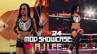 AJ Lee w/ "Lets Light It Up" Theme & Full GFX (WWE 2K24 Mod Showcase)