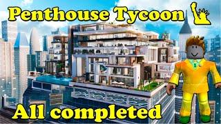 Penthouse Tycoon All completed Roblox Golden Builder