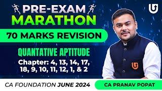 CA Foundation Maths QA | Pre Exam Marathon Chapter-Wise | CA Foundation June 24 | CA Pranav Popat