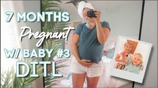 7 MONTHS PREGNANT DAY IN MY LIFE *solo mom & 2 toddlers*