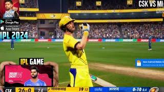Dream Cricket 2024 Android Gameplay | Dream Cricket 2024 Ipl Gameplay CSK VS MUMBAI | IPL GAME