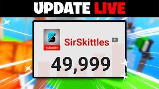 HITTING 50K LIVE + UPDATE    BATTLE PASS GIVEAWAY (Roblox Bedwars)