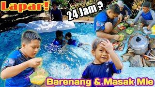 24 JAM DI KOLAM RENANG BIKIN KELAPARAN | eybel channel