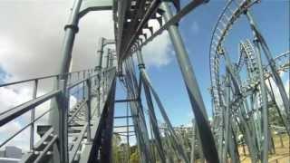 Arkham Asylum POV Roller Coaster Front Seat - Warner Bros. Movie World