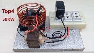 free electricity generator Top4 make free energy 240V 50KW electricity with magnet and copper wire