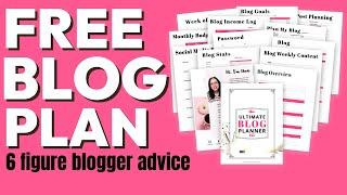FREE Blog Plan Workbook to Grow Your Blog and Income | make money blogging with a solid blog plan