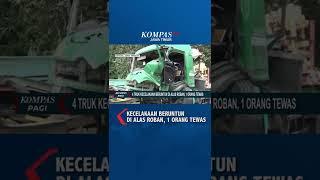 Kecelakaan Beruntun di Alas Roban Kerena Rem Blong #shorts #kecelakaan #truk #alasroban #remblong
