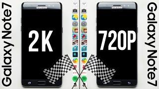 Galaxy Note 7 (2K) vs. Galaxy Note 7 (720p) Speed Test